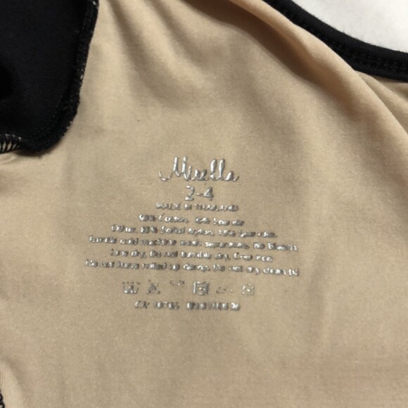 Mirella Girls Dance Ballet Black Leotard Princess Seam Cap Sleeve Size 2-4 CHP - Picture 7 of 8